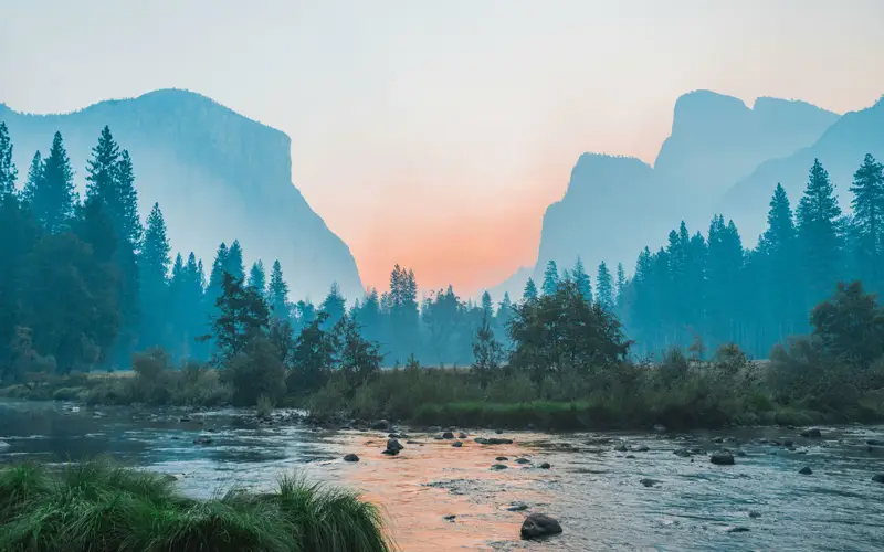 River valley at dusk